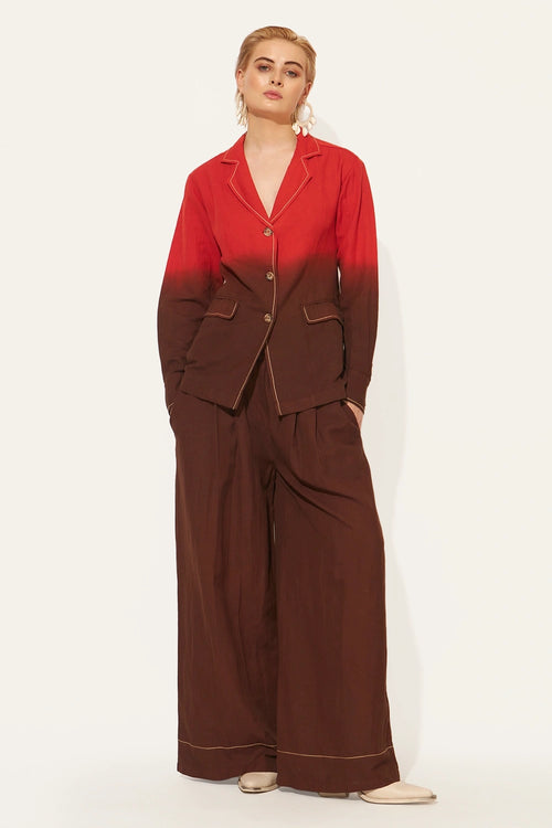Brown Orange Elyon Pantsuit