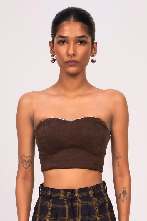 Zipper Detail Bustier