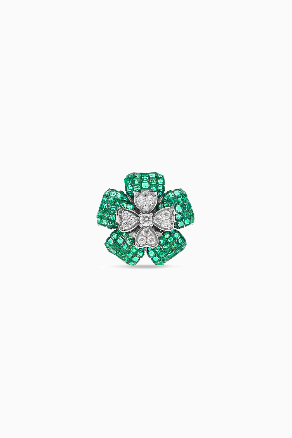 Blooming Euphoria Emerald Green Ring