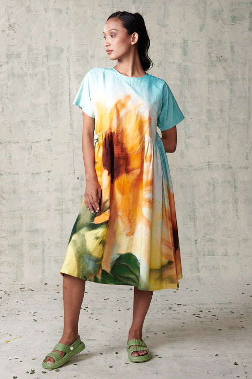 Sunflower A-line dress