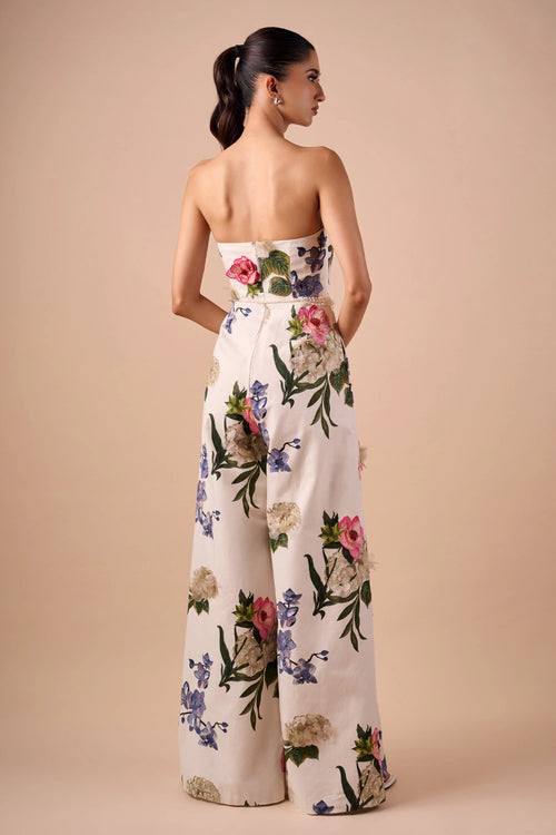 Strapless Jumpsuit with Belt