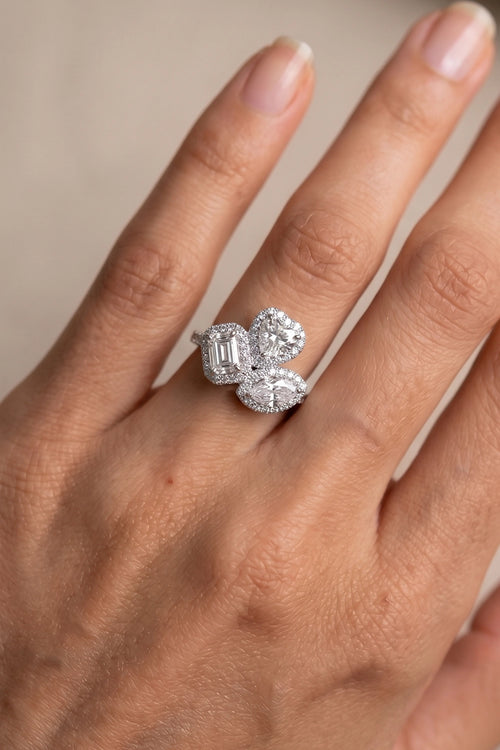 Solstice Three-Stone Ring