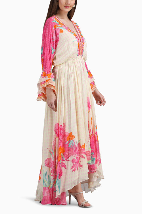 Floral Muse  High-Low Kaftan Dress