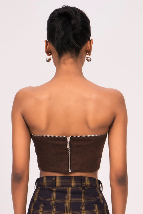Zipper Detail Bustier