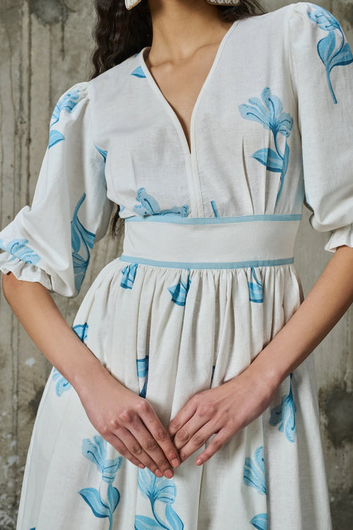 Moonlit Bloom Midi dress