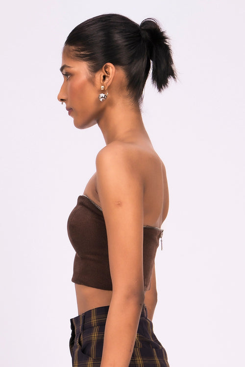 Zipper Detail Bustier