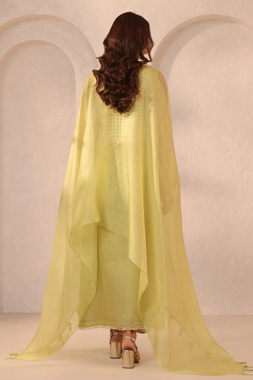 Vaayu Green Heavy Jaal Kurta Set