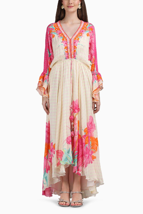 Floral Muse  High-Low Kaftan Dress