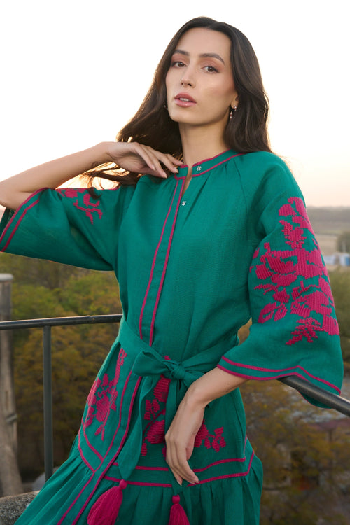 Emerald Swan Dress