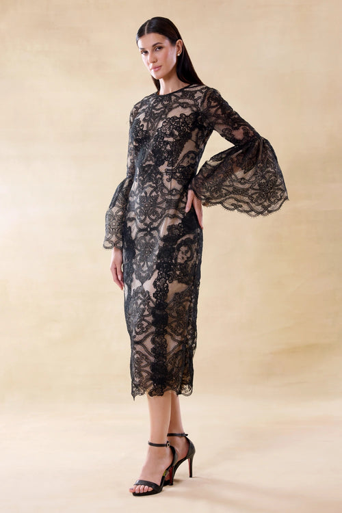 Noir Elegy Bodycon Dress