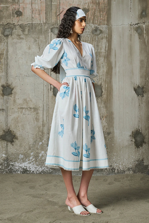 Moonlit Bloom Midi dress