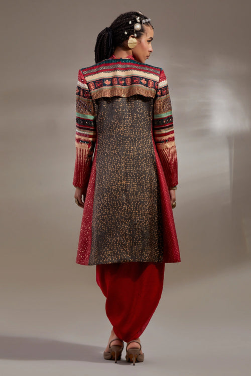 Sindoor Anka Hina Trench Coat Set