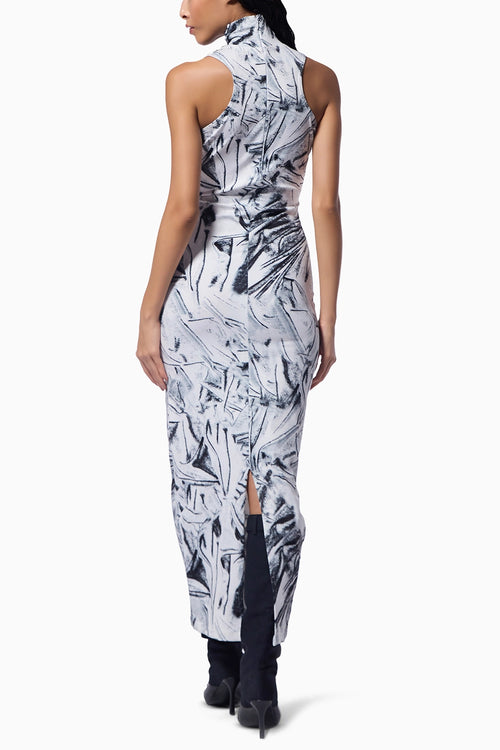 Crushed Paper Maxi Dress