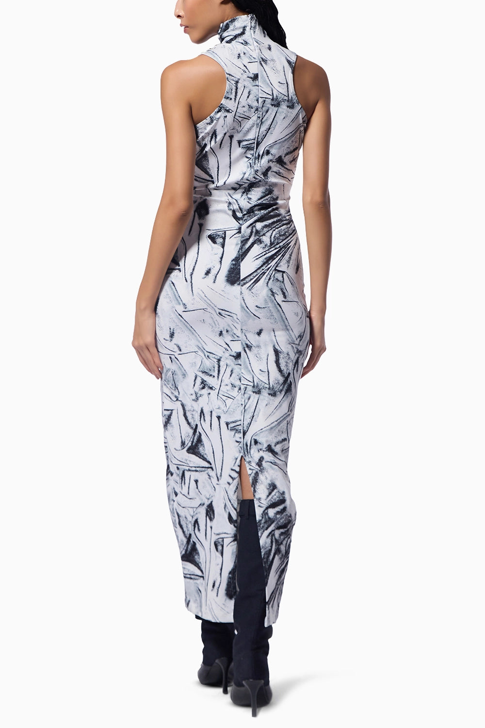 Crushed Paper Maxi Dress