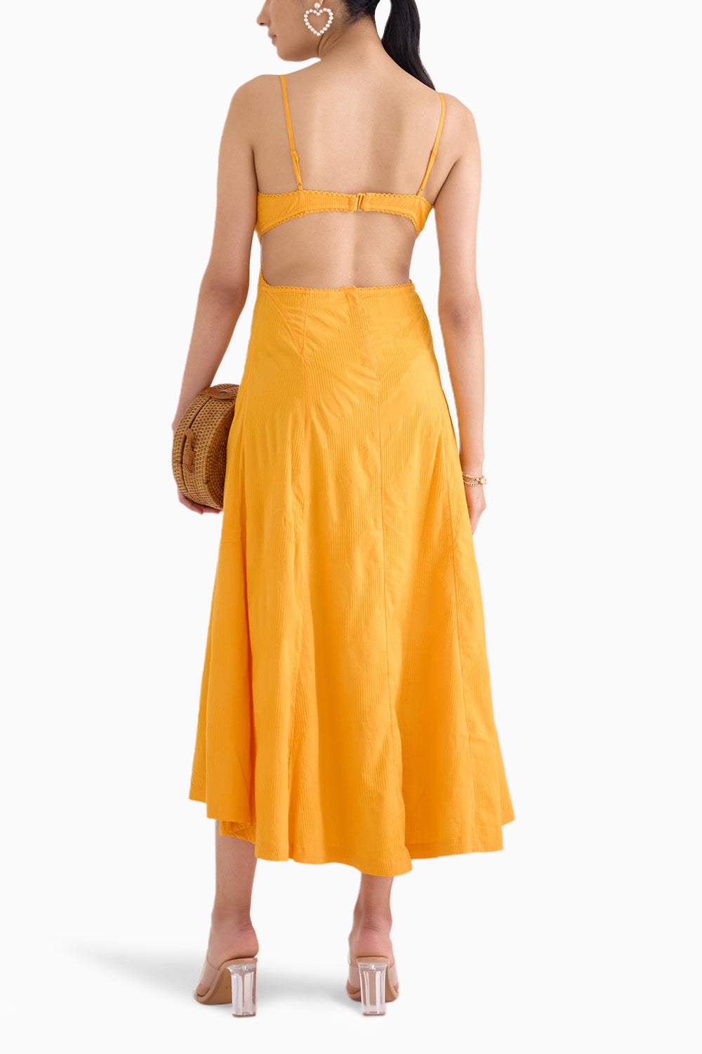 Dania Orange Midi Dress