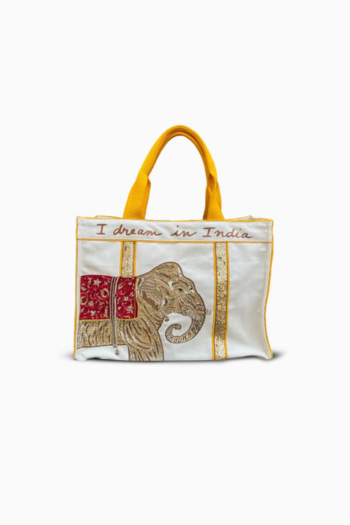 Ivory Tara Tote Bag