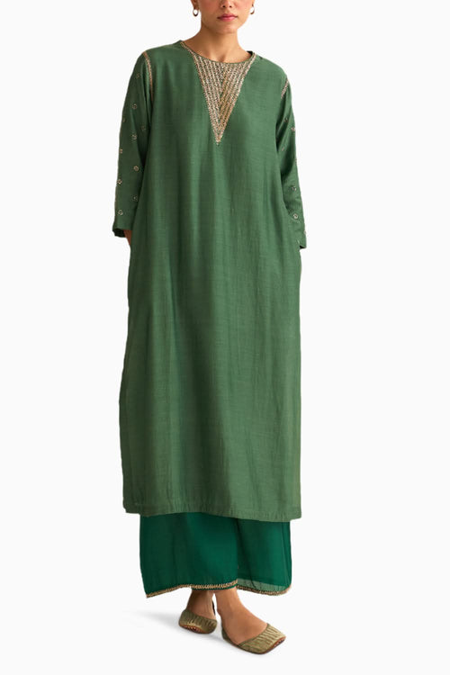 Kavish Sage Green Kurta Set