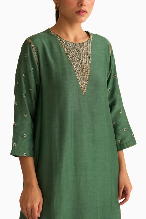 Kavish Sage Green Kurta Set