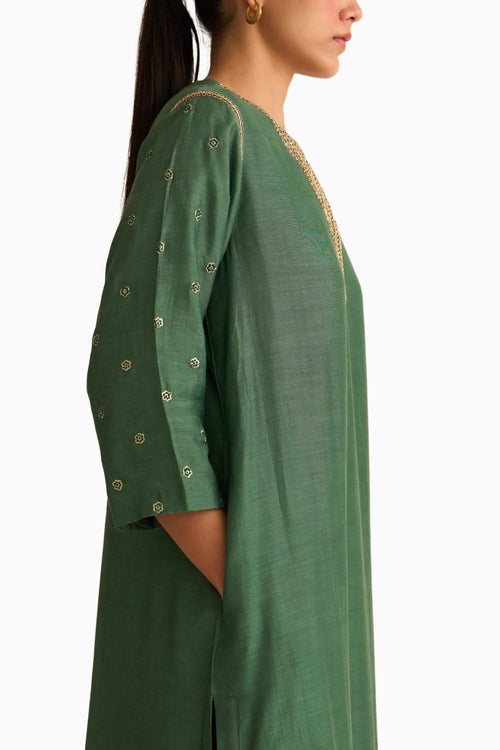 Kavish Sage Green Kurta Set