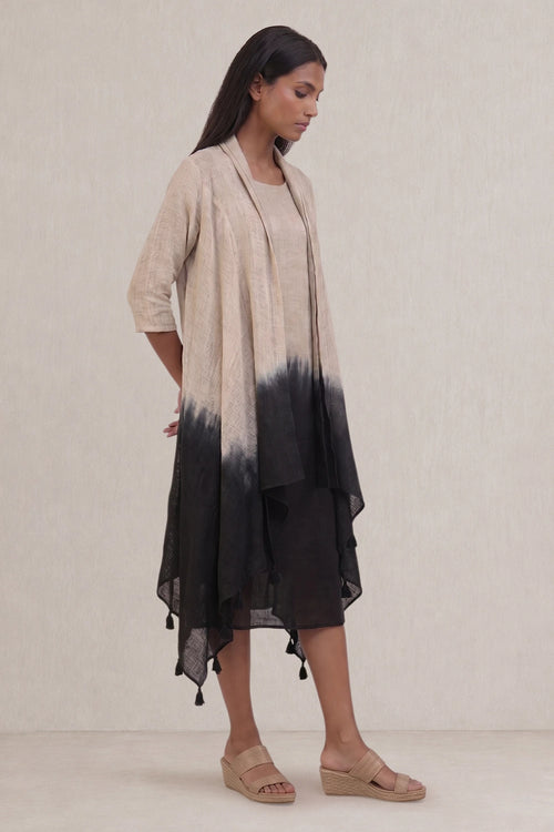 Black Stone Pyramid Ombre Mykonos Dress Set