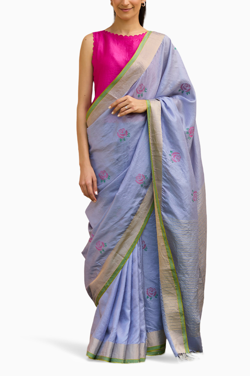 Morning Haze Jamdani Saree