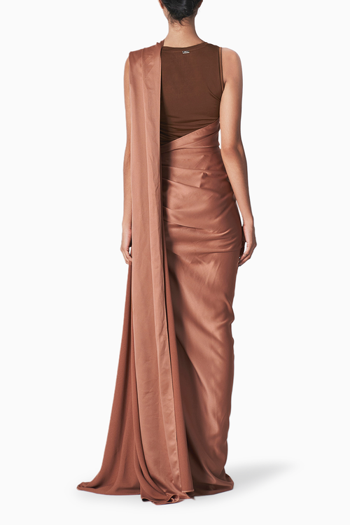 Kaai Brown Sari