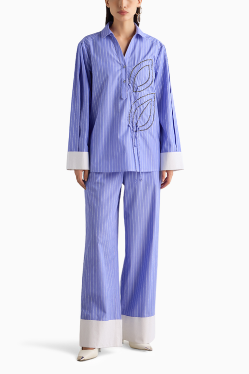 Blue Stripe Co-ord Set