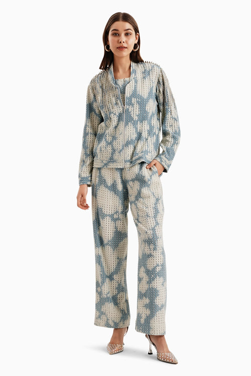 Cloud White Lazercut Pants
