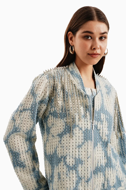 Cloud White Lazercut Jacket