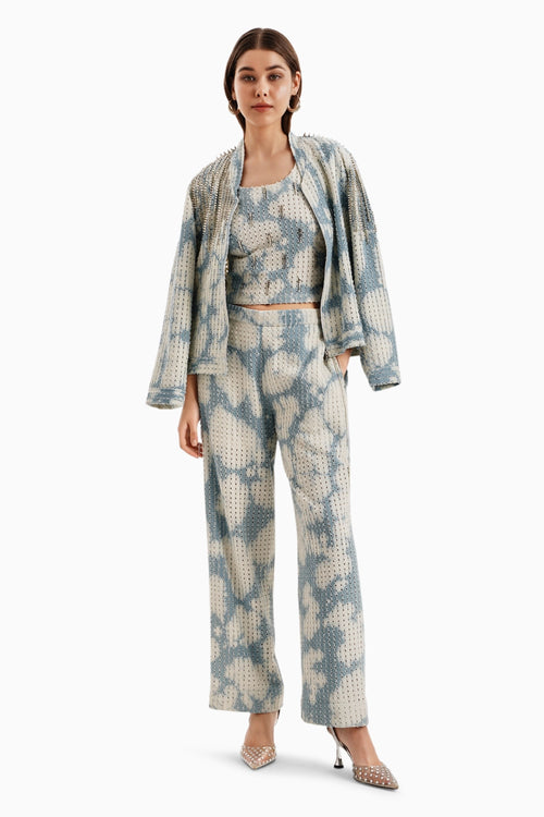 Cloud White Lazercut Pants