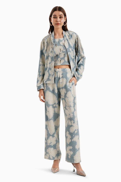 Cloud White Lazercut Pants