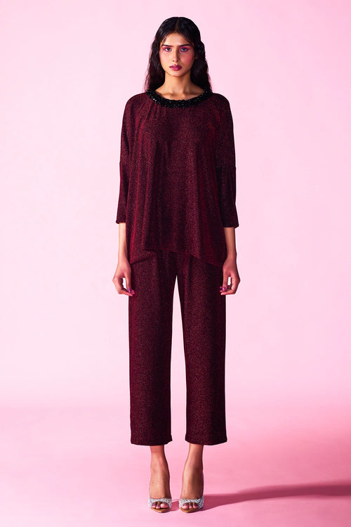 Eros Mahroon Co-ord Set