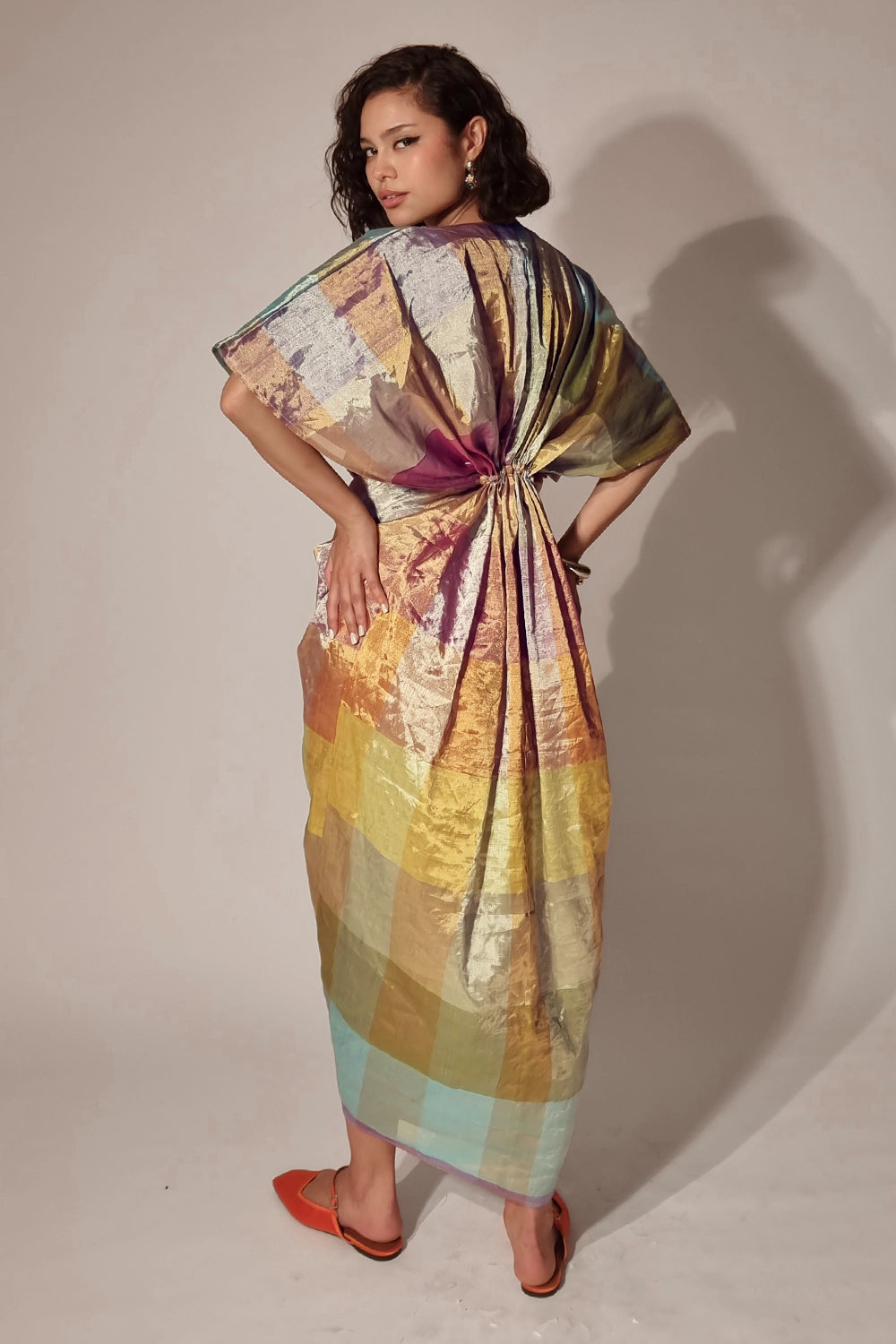 Metallic Illusion Dhoti Kaftan