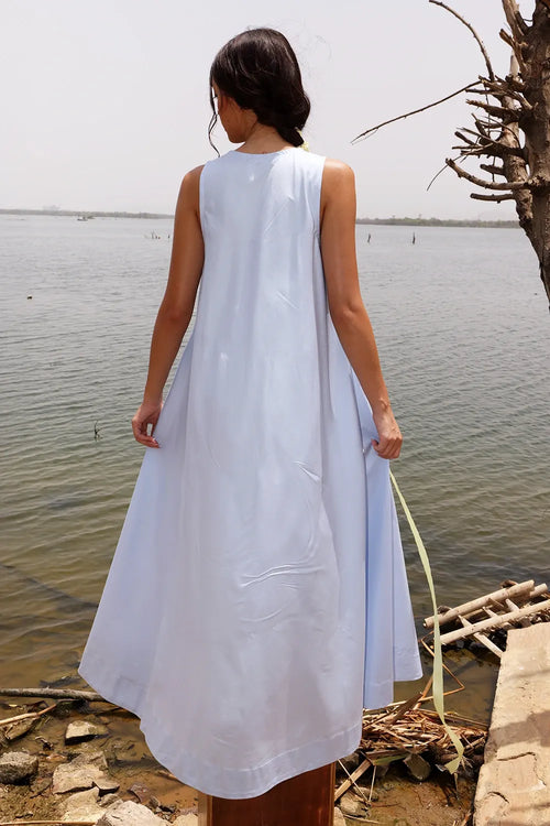 Flora Blue Maxi Dress