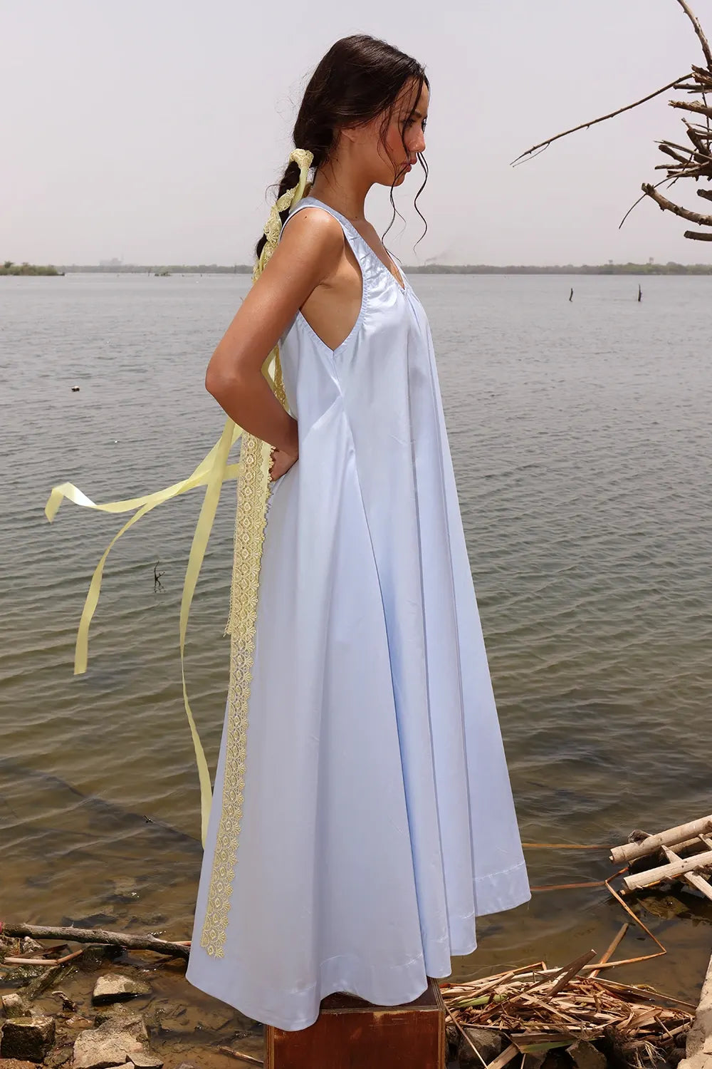 Flora Blue Maxi Dress