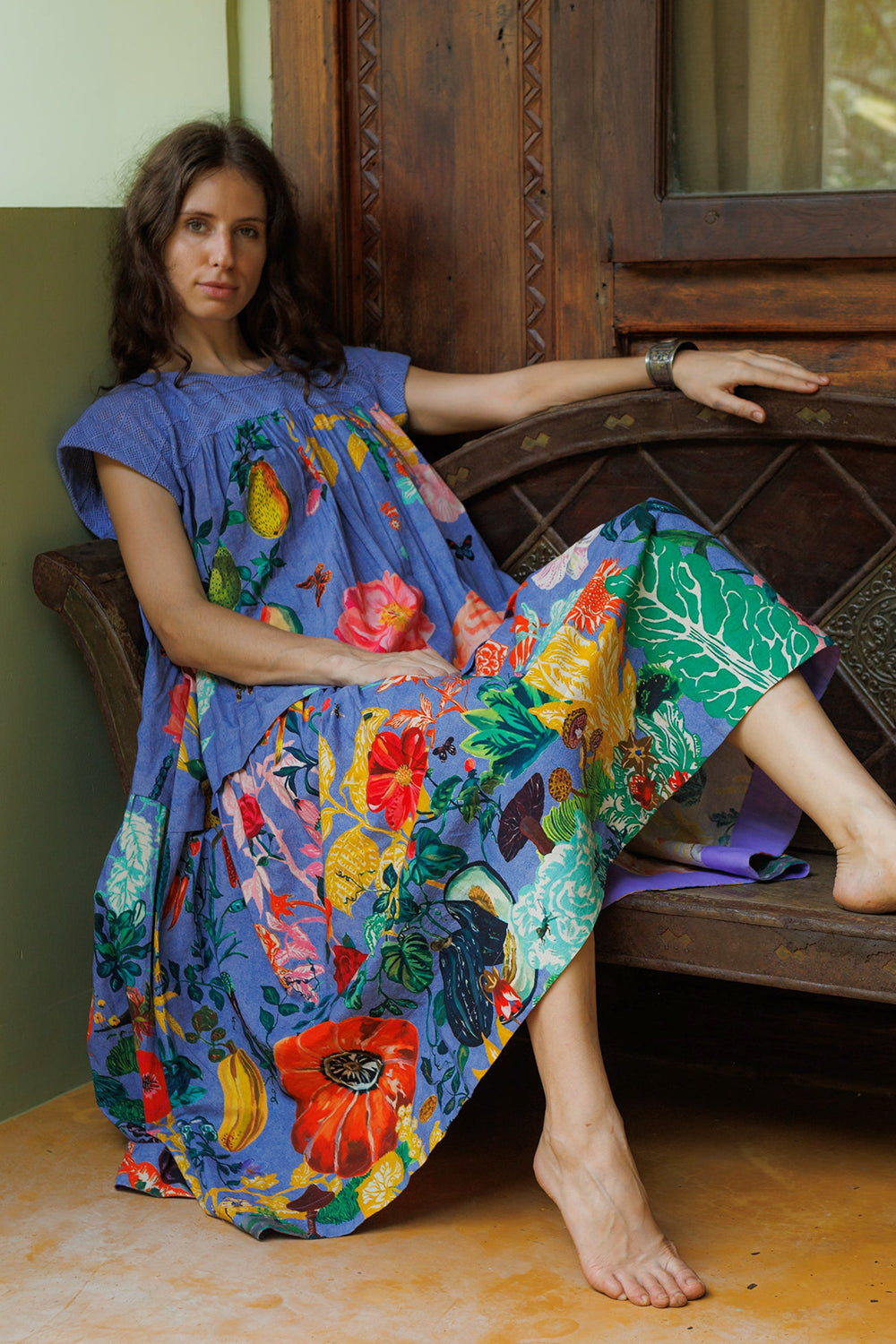 Azure Whispers Midi Dress