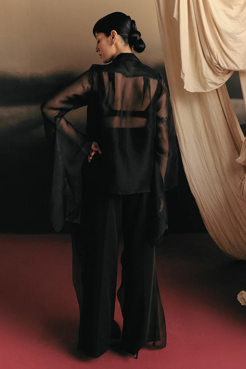 Black Celeste Shirt And Elara Pants