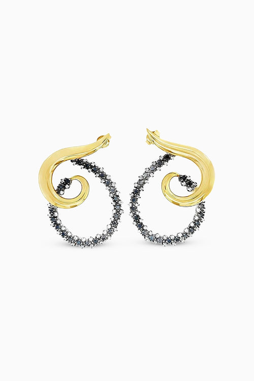 Noir Swirl Earrings