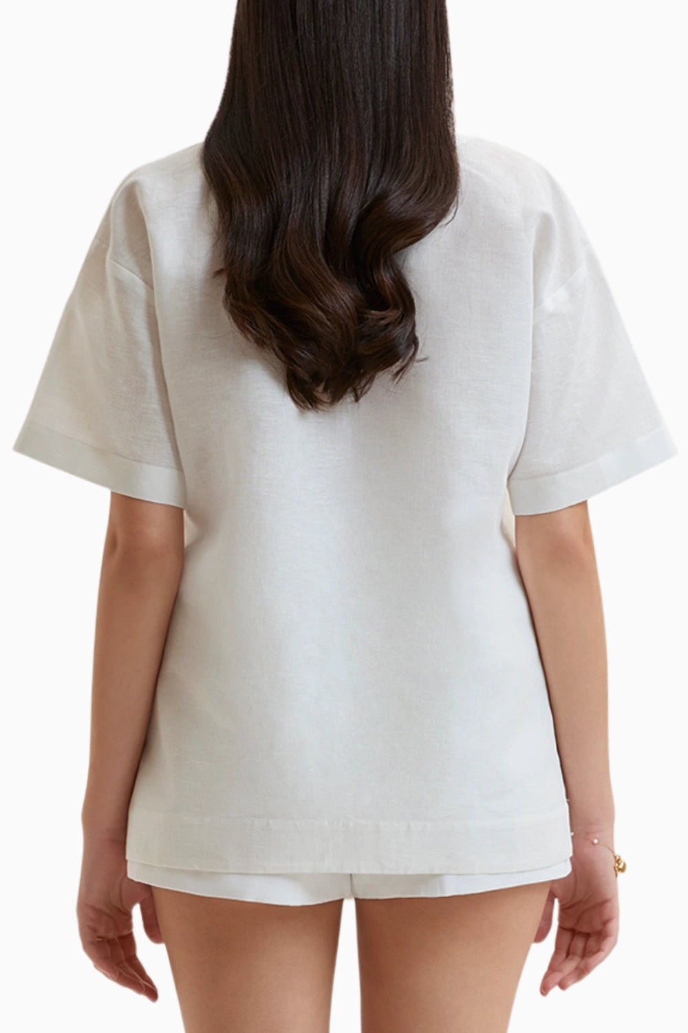 White Capri Linen Top