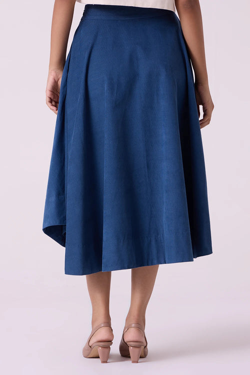 Boga Blue Needlecord Skirt