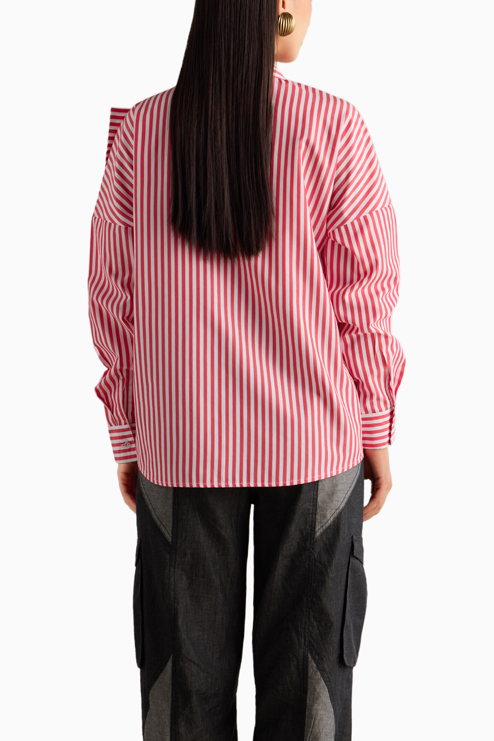 Red Stripe Bow Shirt