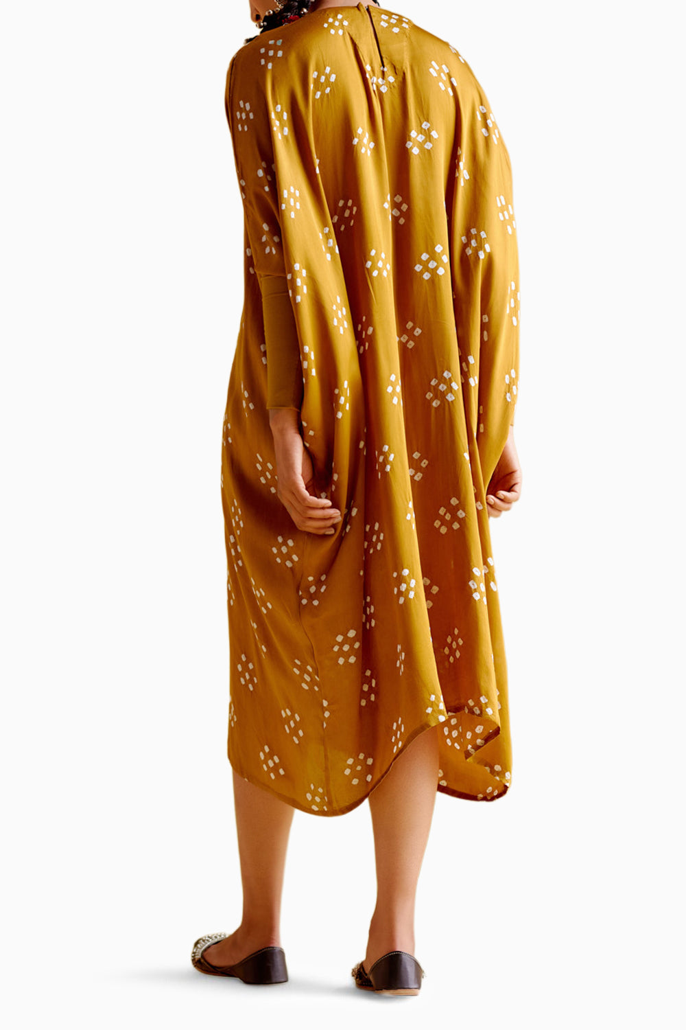 Annapoorna Yellow Bandhini Kaftan