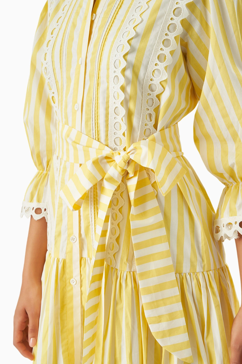 Lace and Line Yellow Dress