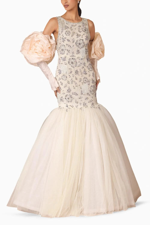 Fishtail Crystal Bridal Gown