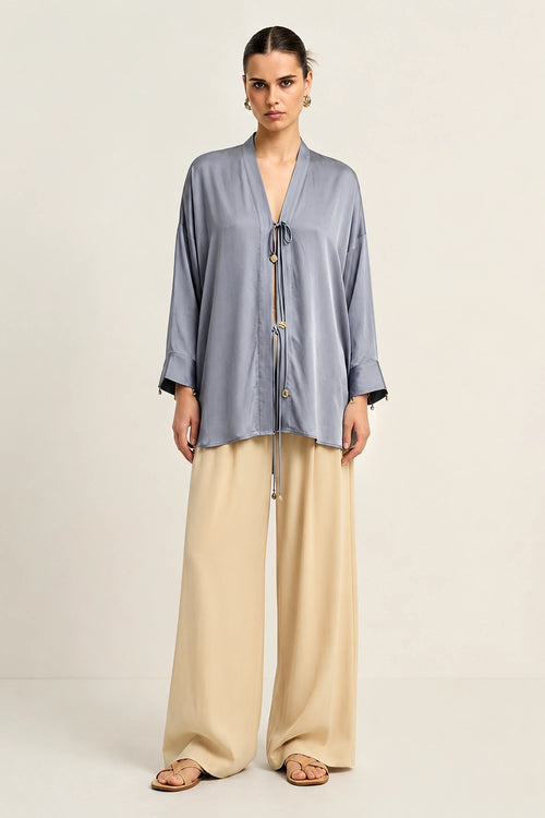 Steel Grey Loop Blouse