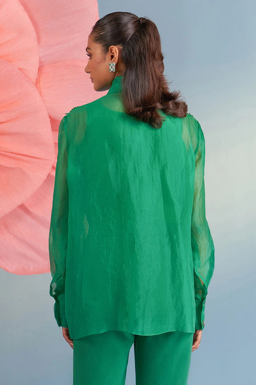 Jade Green Lily Shirt
