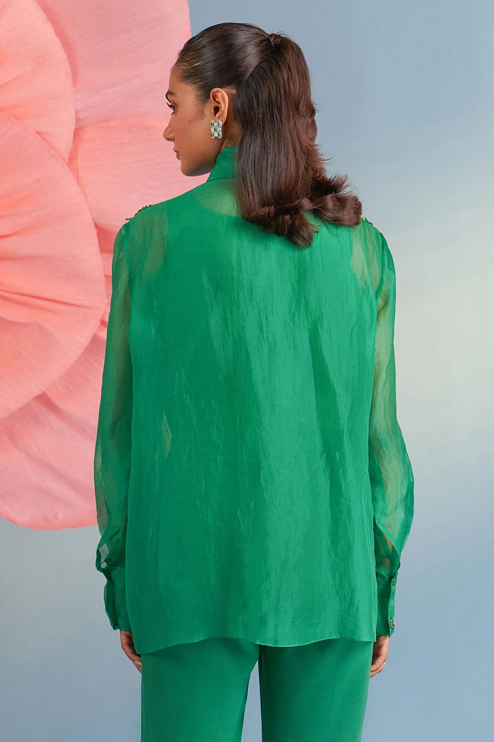 Jade Green Lily Shirt