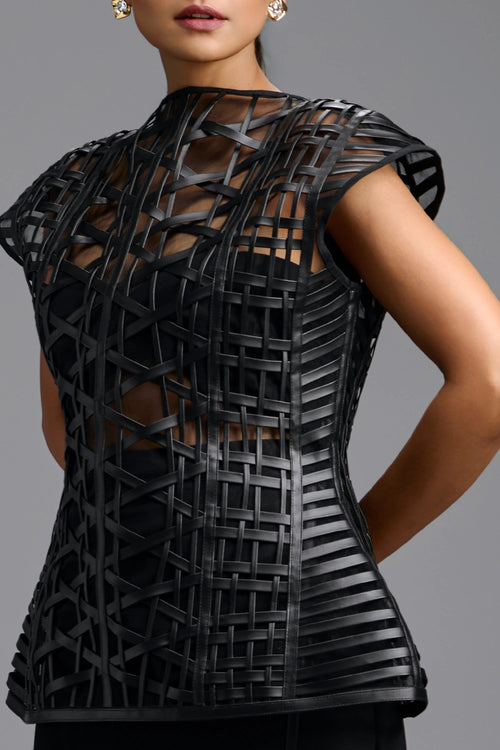 Black Architectural Top