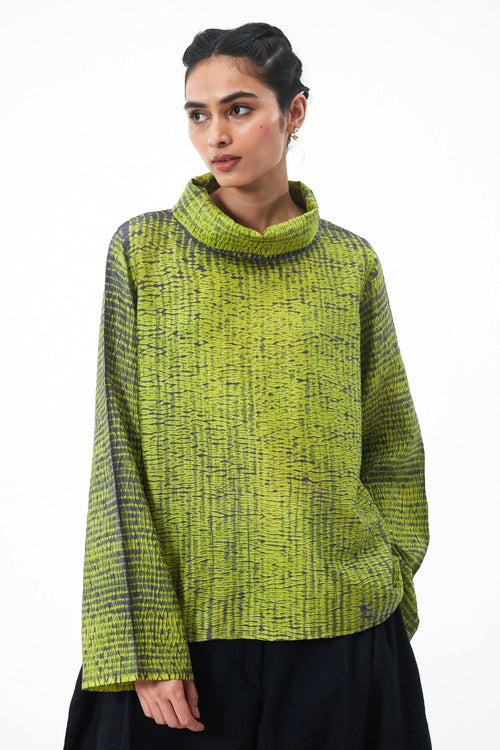 Lime Grey Dyer's Top