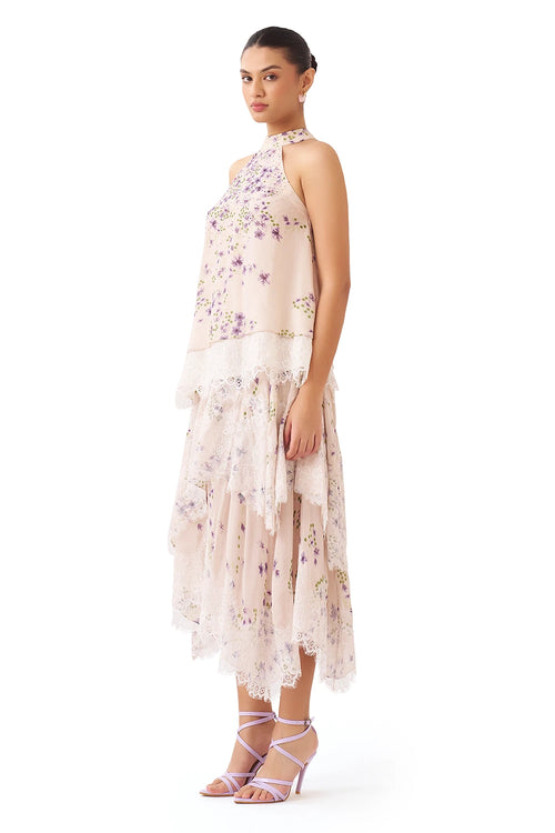 Printed Lavender Shadowline Co-ord Set